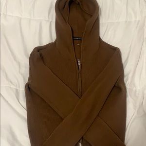 Brandy Melville brown Arden hoodie